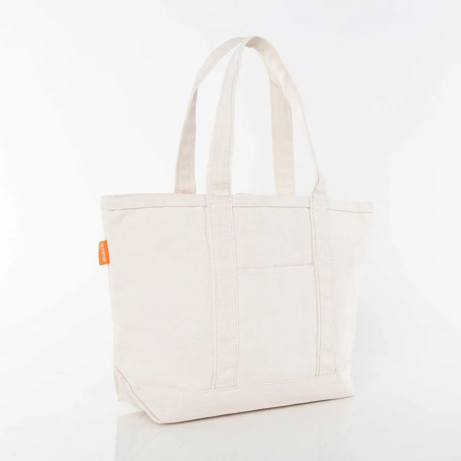 Medium Natural Canvas Tote Bag
