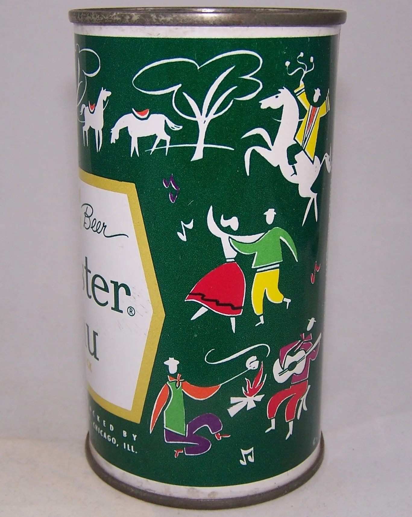 Meister Brau Beer, Country Can, (Gypsies) USBC 97-21, Grade 1/ 1  Sold on 10/24/15