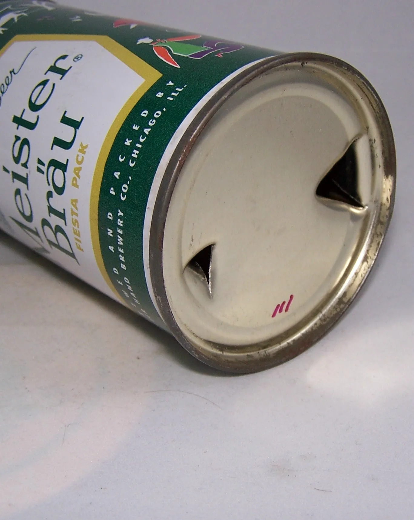 Meister Brau Beer, Country Can, (Gypsies) USBC 97-21, Grade 1/ 1  Sold on 10/24/15