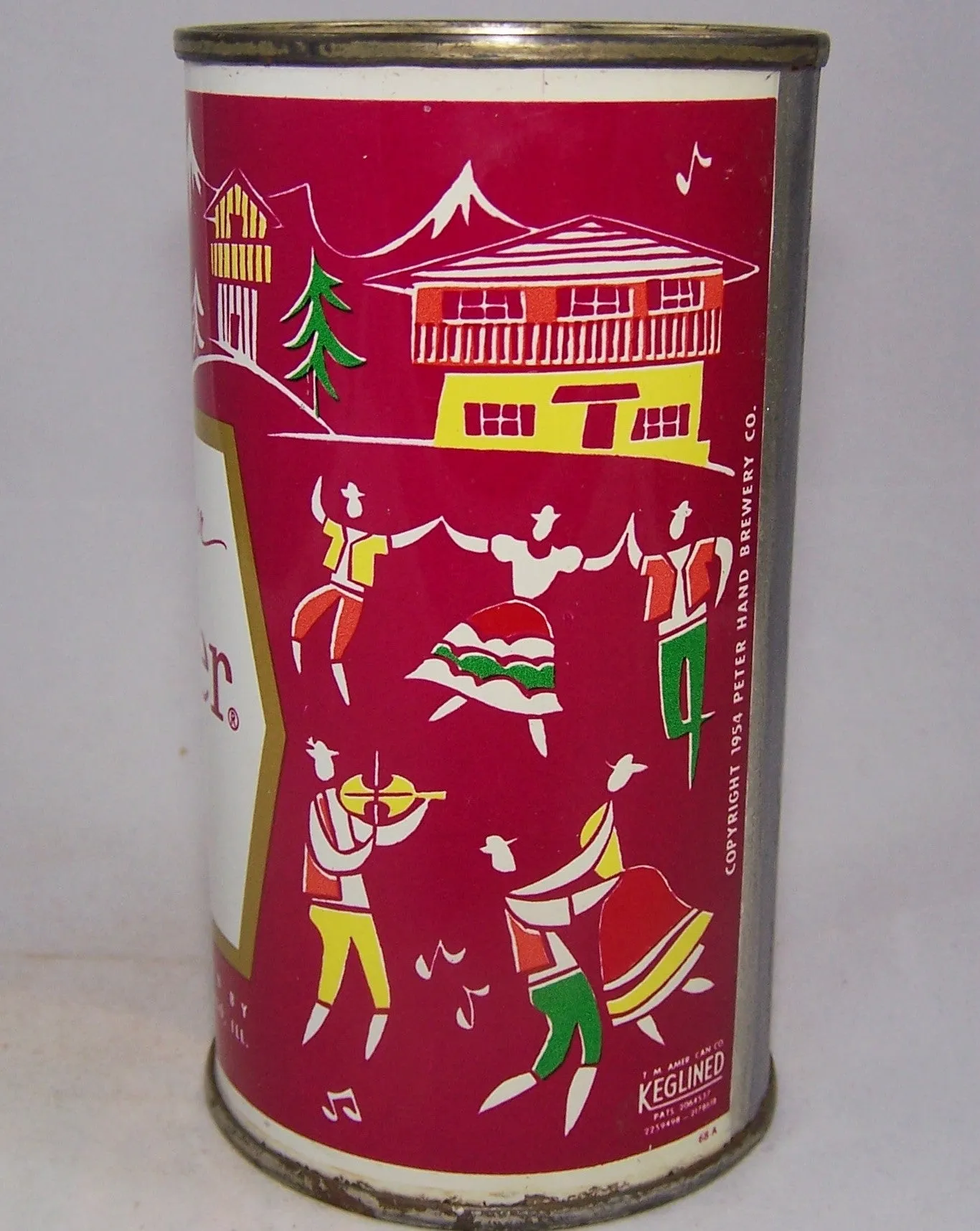 Meister Brau Pilsener Beer, Country Can, (Switzerland) USBC 97-16, Grade A1  Sold on 10/22/15