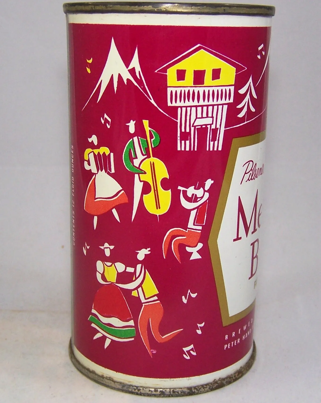 Meister Brau Pilsener Beer, Country Can, (Switzerland) USBC 97-16, Grade A1  Sold on 10/22/15