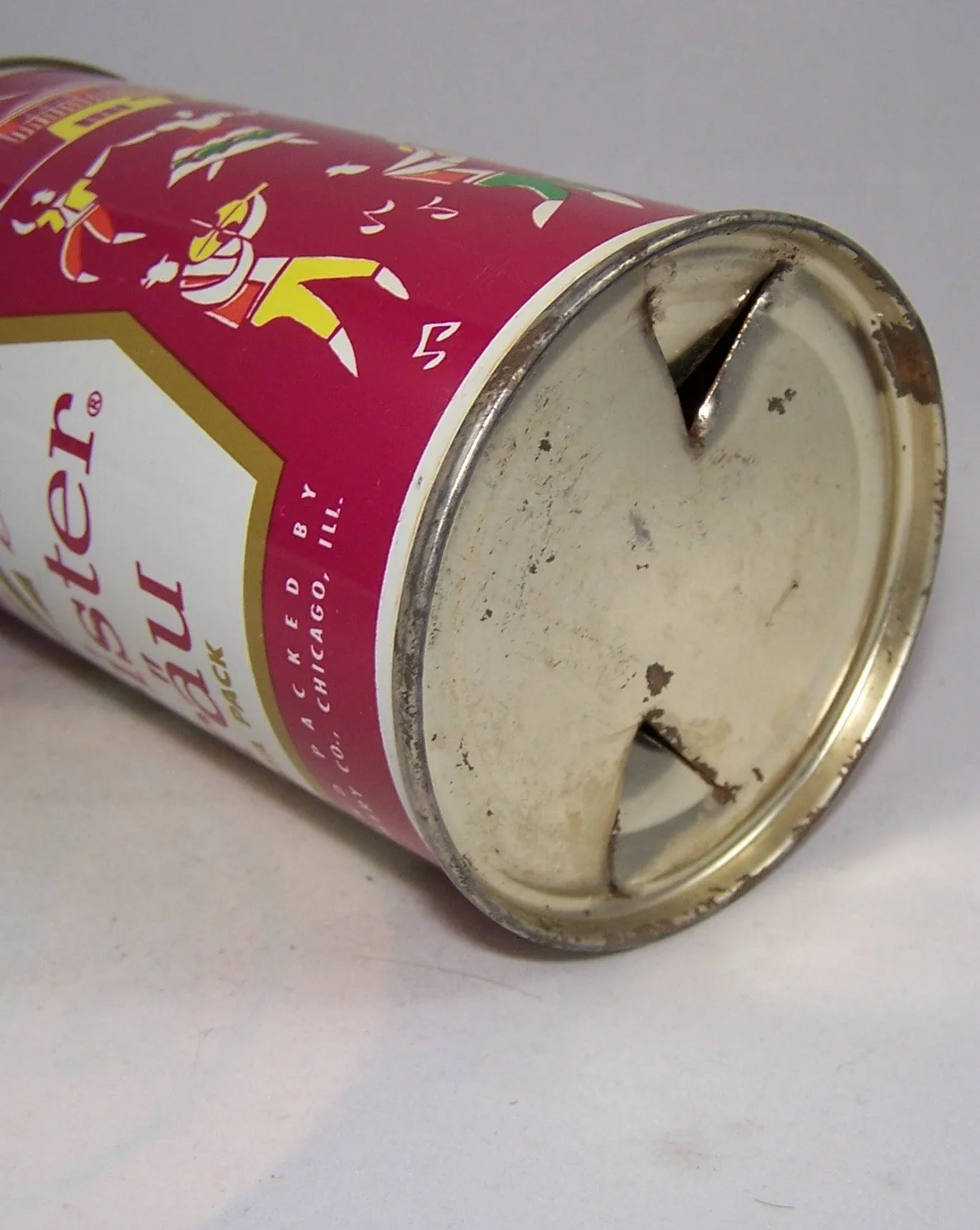 Meister Brau Pilsener Beer, Country Can, (Switzerland) USBC 97-16, Grade A1  Sold on 10/22/15