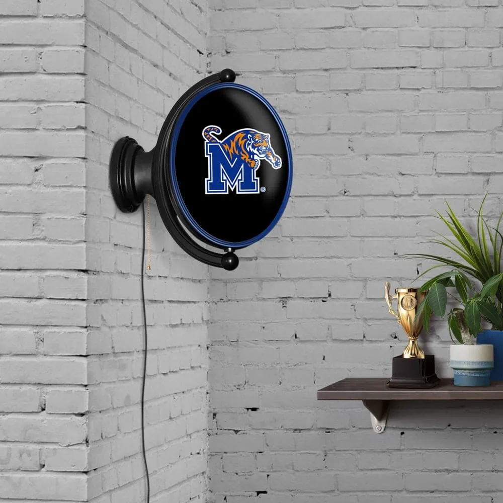 Memphis Tigers: Original Oval Rotating Lighted Wall Sign