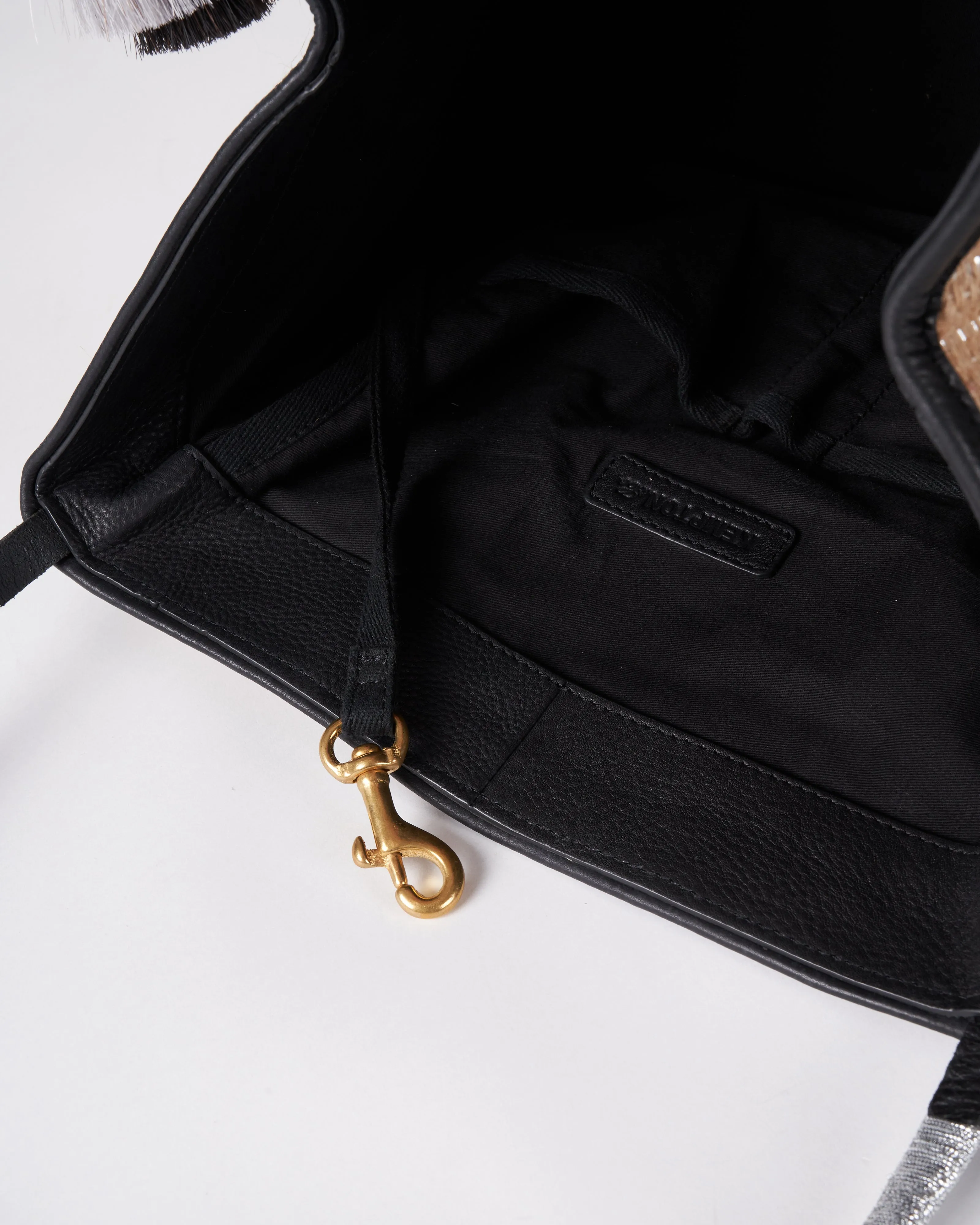 metallic jute taunton tote - natural blk