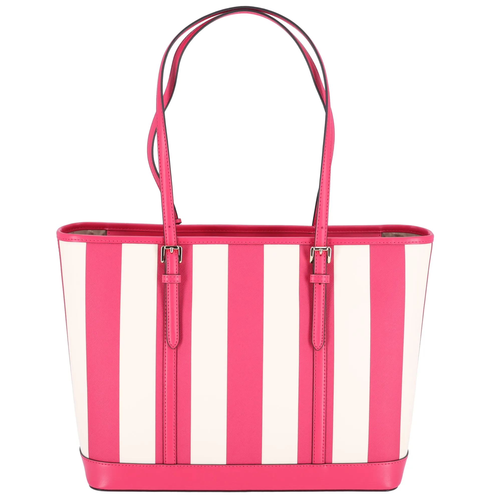 Michael Kors Jet Set Travel Large Top Zip Tote Electric Pink Multi Stripe