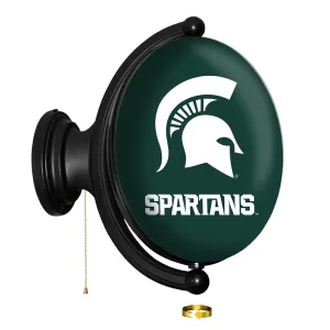 Michigan State Spartans: Original Oval Rotating Lighted Wall Sign