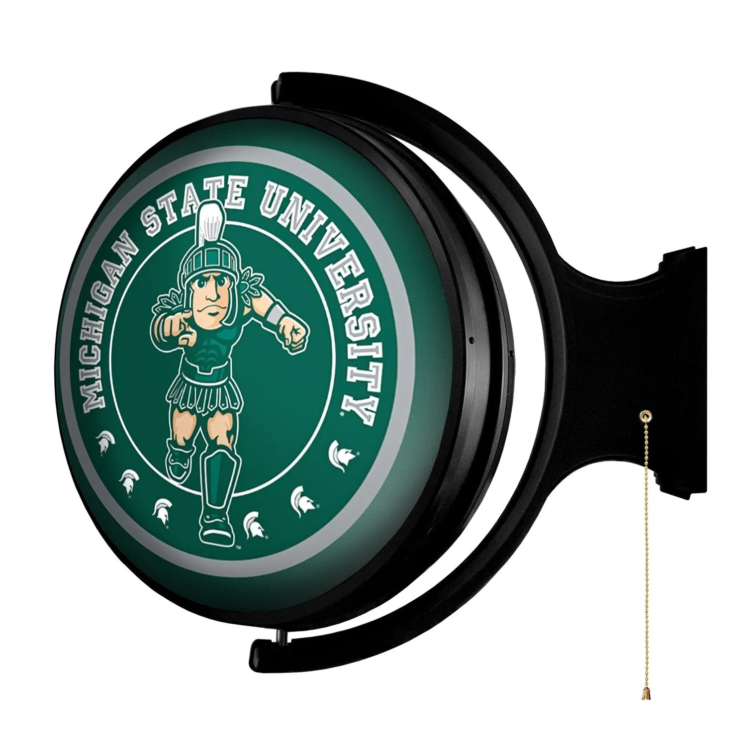 Michigan State Spartans: Original Round Double-Sided Rotating Lighted Wall Sign