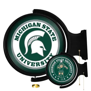 Michigan State Spartans: Original Round Double-Sided Rotating Lighted Wall Sign
