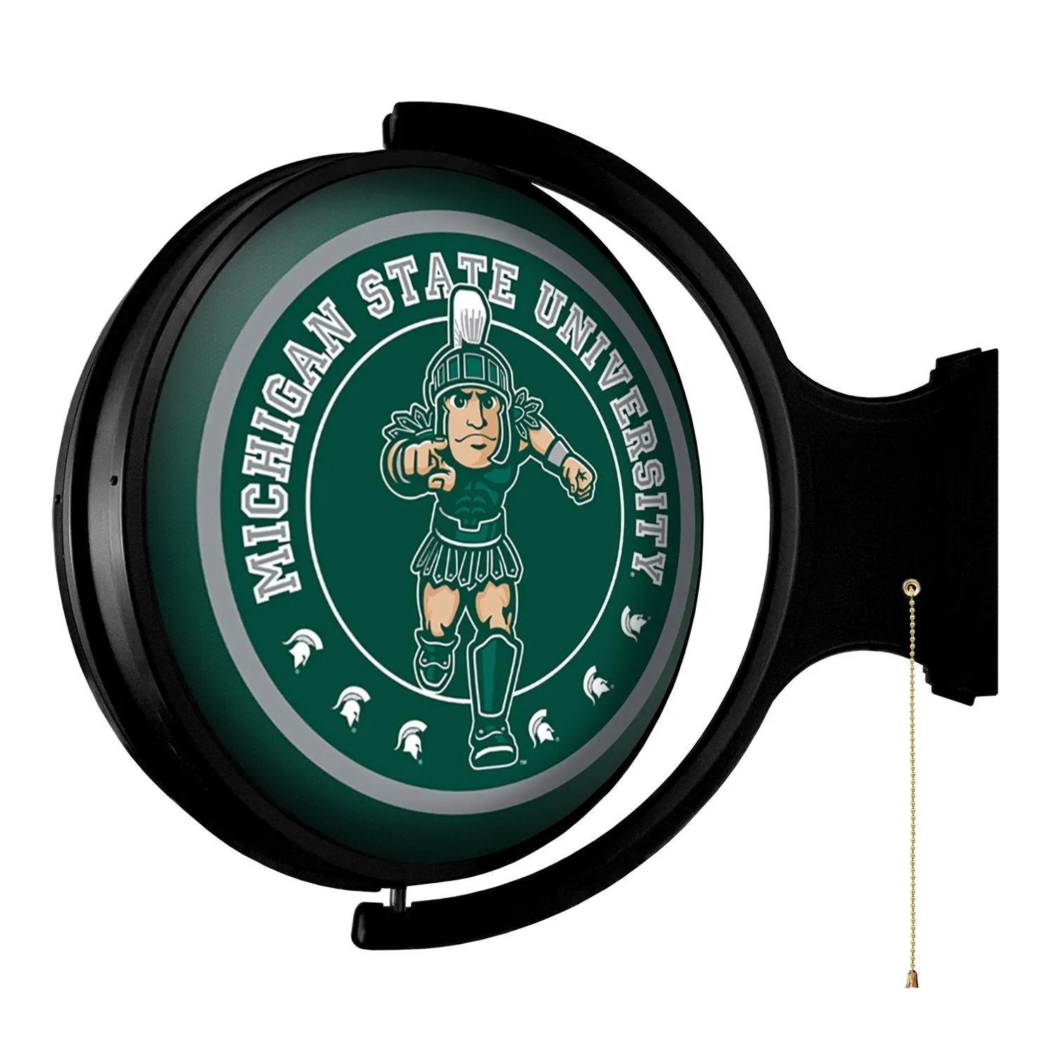 Michigan State Spartans: Sparty - Original Round Rotating Lighted Wall Sign