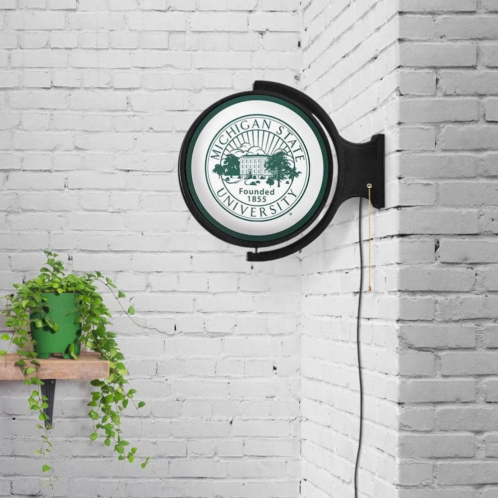 Michigan State Spartans: University Seal - Original Round Rotating Lighted Wall Sign