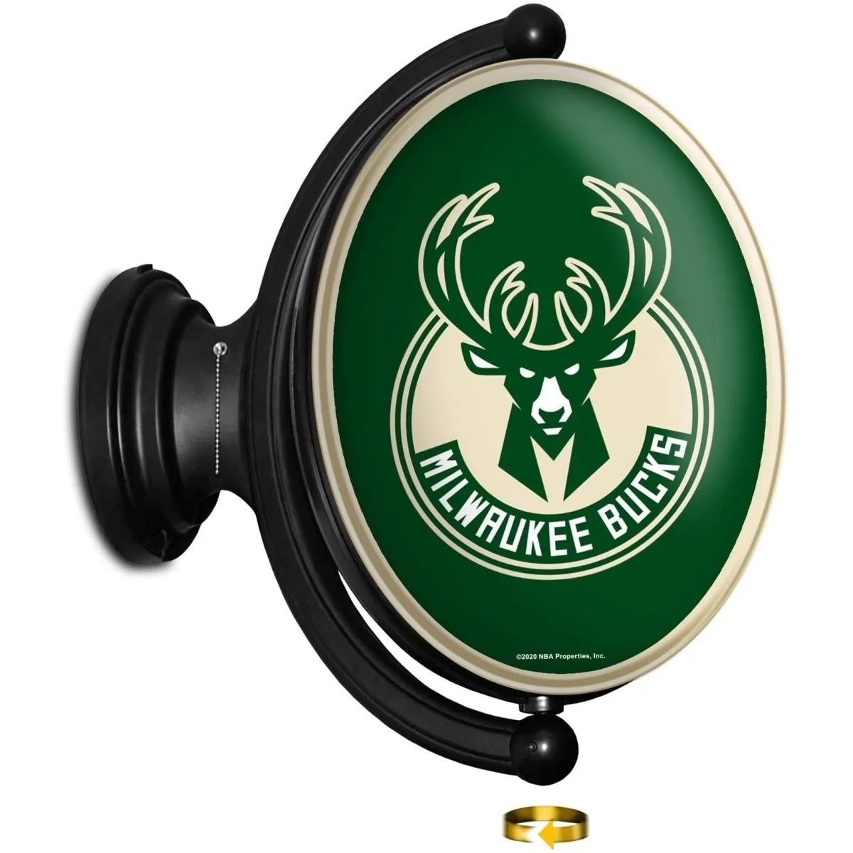 Milwaukee Bucks: Original Oval Rotating Lighted Wall Sign