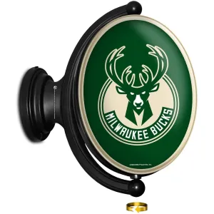 Milwaukee Bucks: Original Oval Rotating Lighted Wall Sign