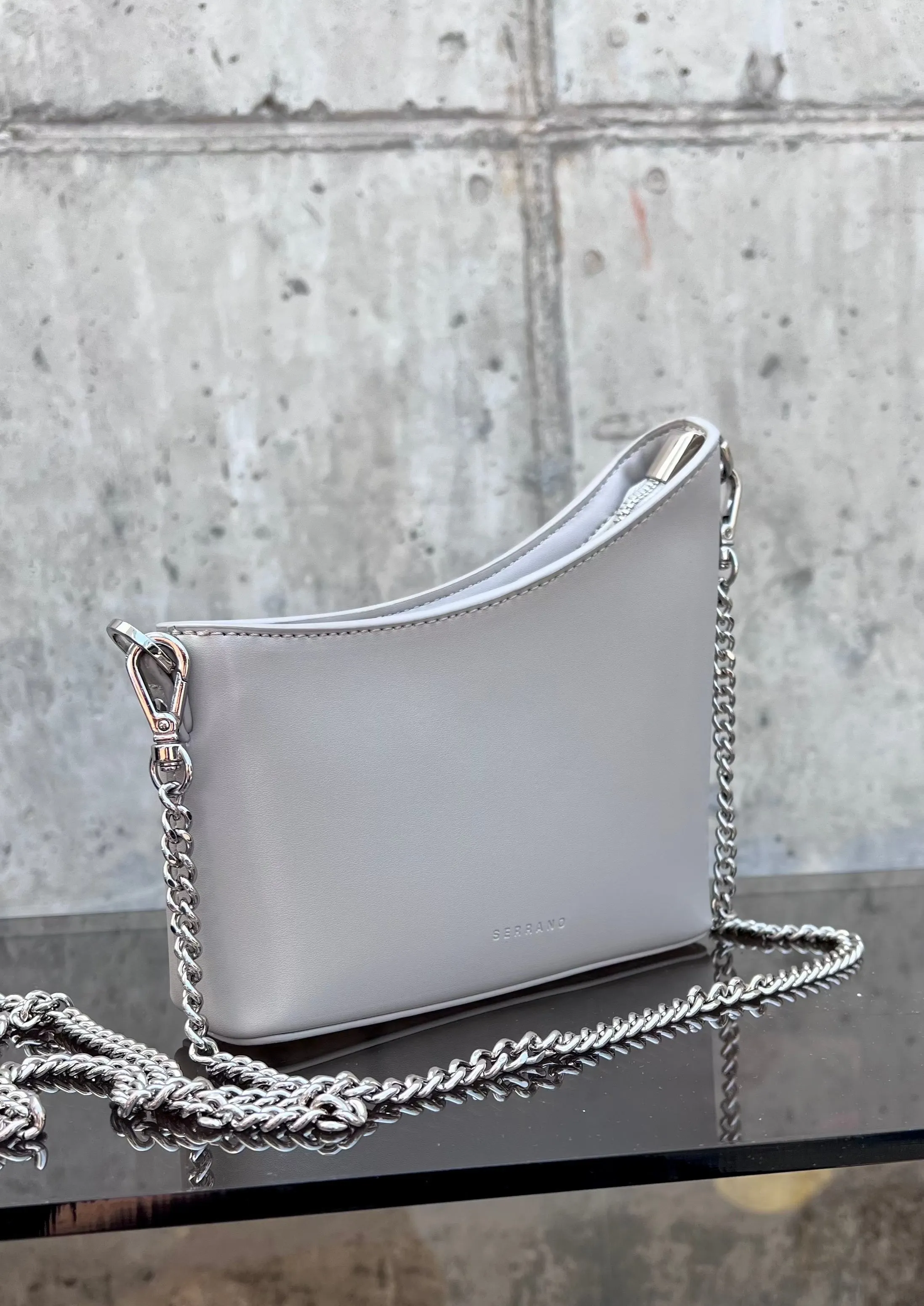 Mini crescent crossbody bag - Gray