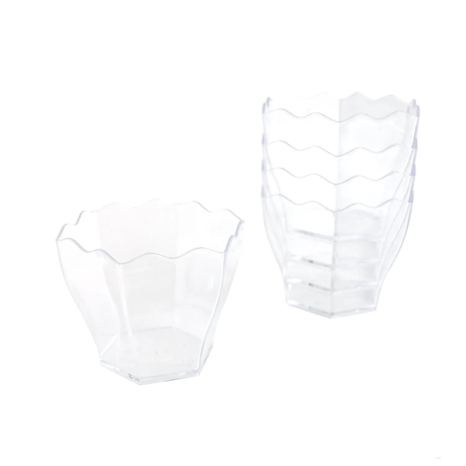 Mini Scalloped Edge Dessert Container, 2-1/2-Inch, 12-Count