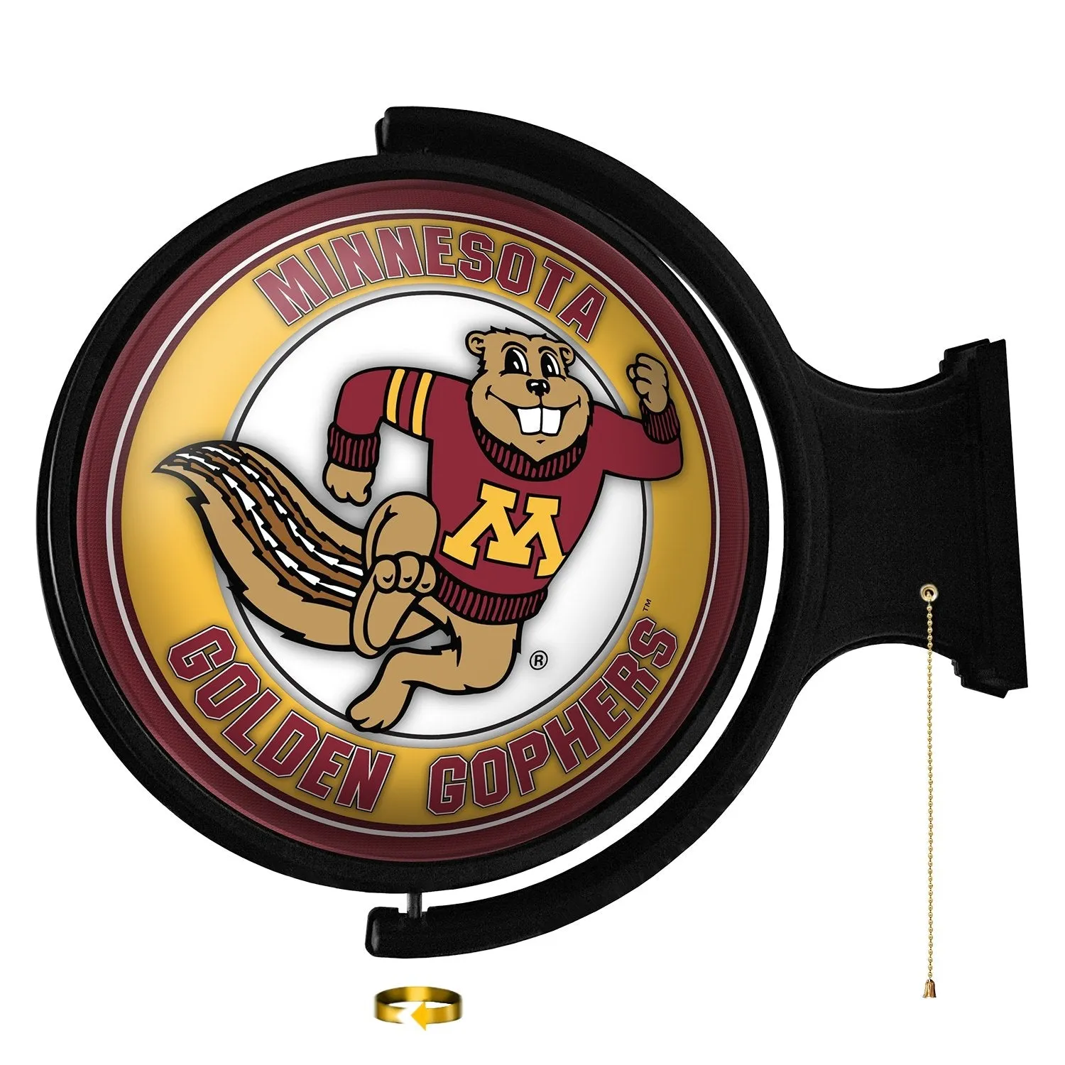 Minnesota Golden Gophers: Goldy - Original Round Rotating Lighted Wall Sign
