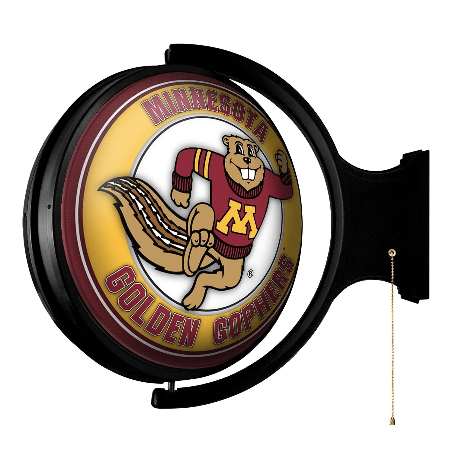 Minnesota Golden Gophers: Goldy - Original Round Rotating Lighted Wall Sign