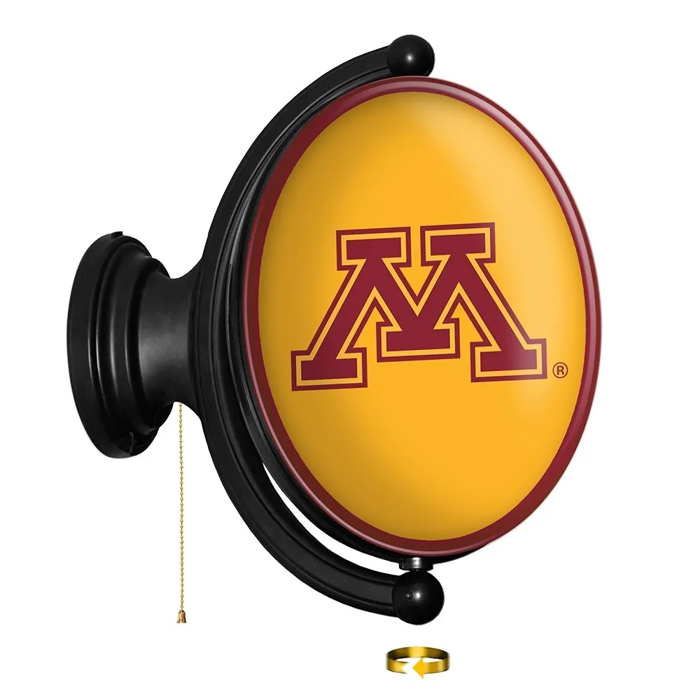 Minnesota Golden Gophers: Original Oval Rotating Lighted Wall Sign