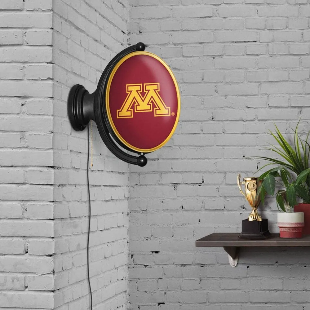 Minnesota Golden Gophers: Original Oval Rotating Lighted Wall Sign