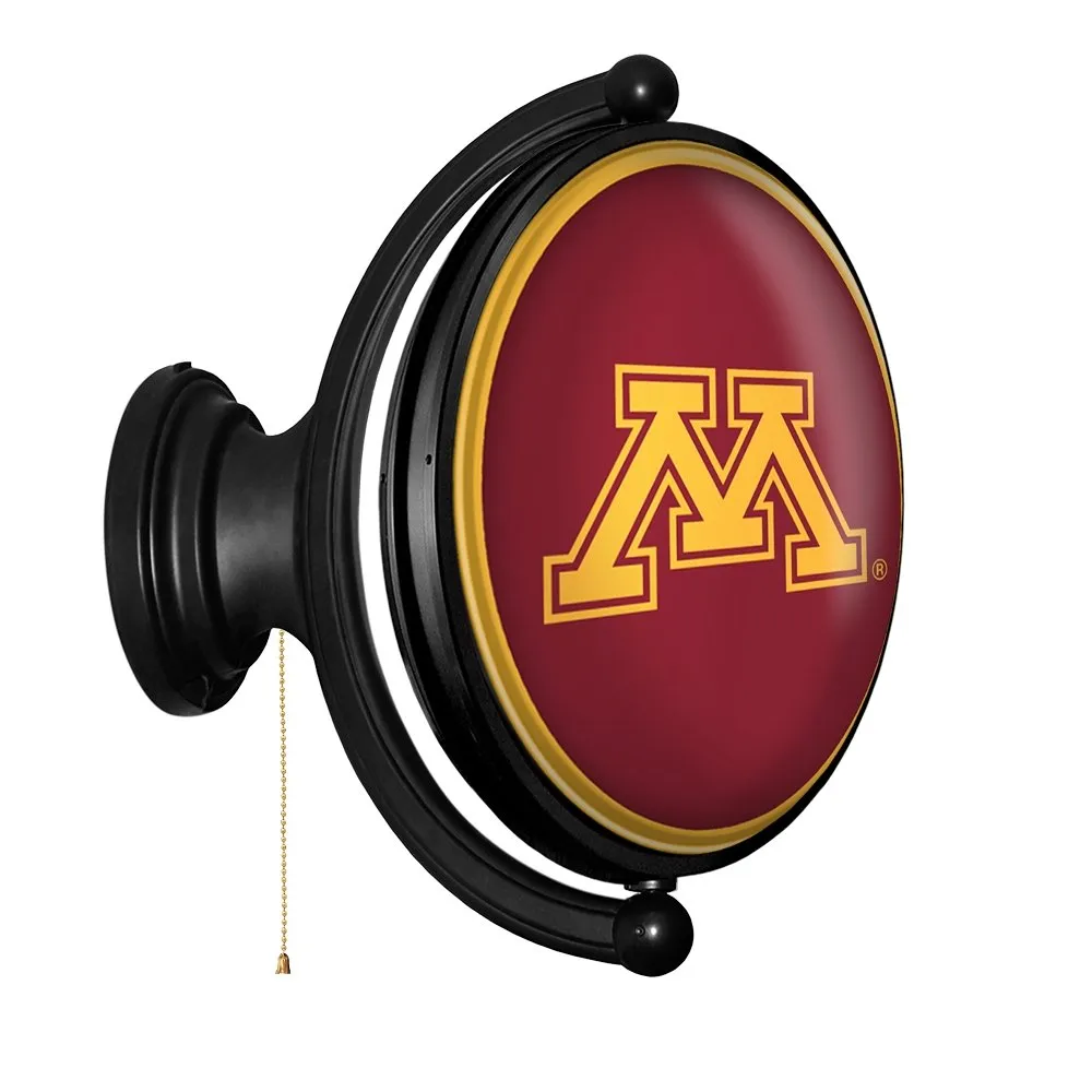 Minnesota Golden Gophers: Original Oval Rotating Lighted Wall Sign