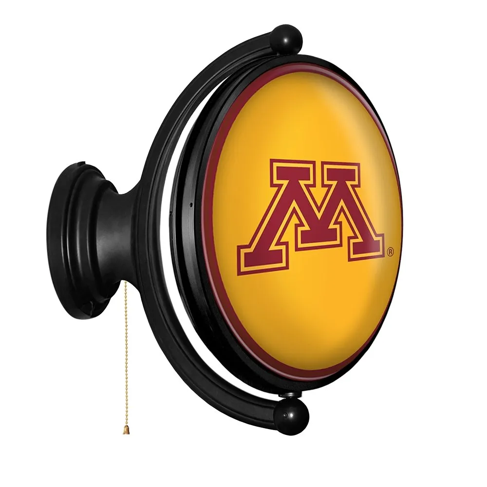 Minnesota Golden Gophers: Original Oval Rotating Lighted Wall Sign