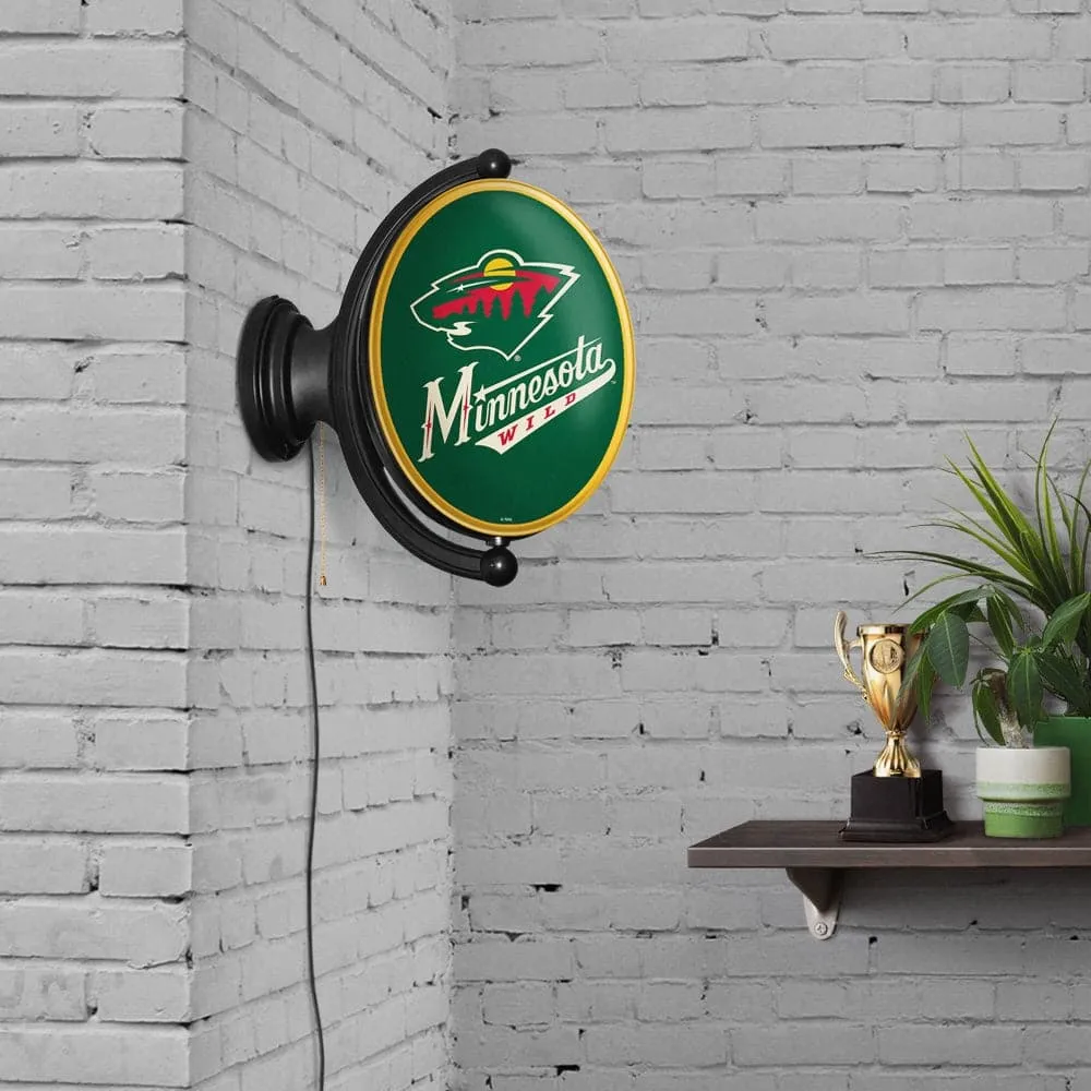 Minnesota Wild: Original Oval Rotating Lighted Wall Sign