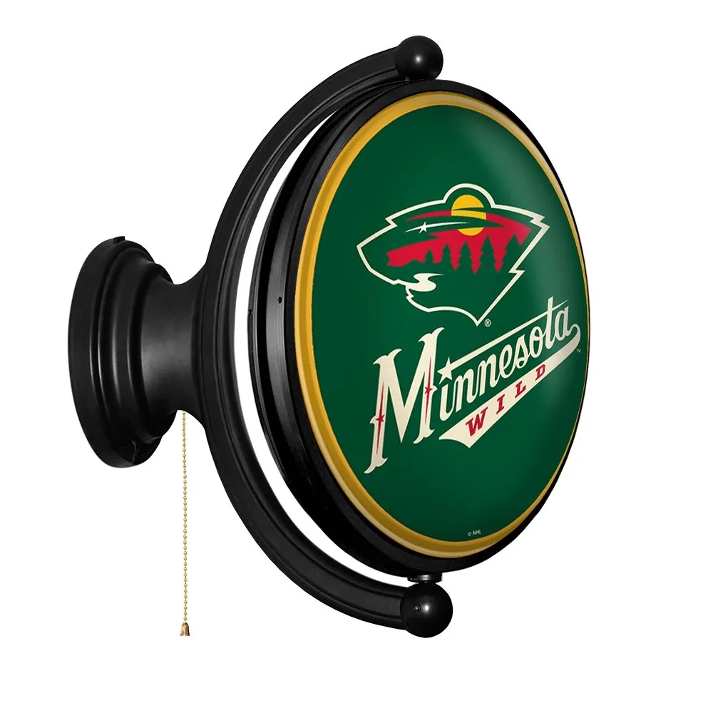 Minnesota Wild: Original Oval Rotating Lighted Wall Sign