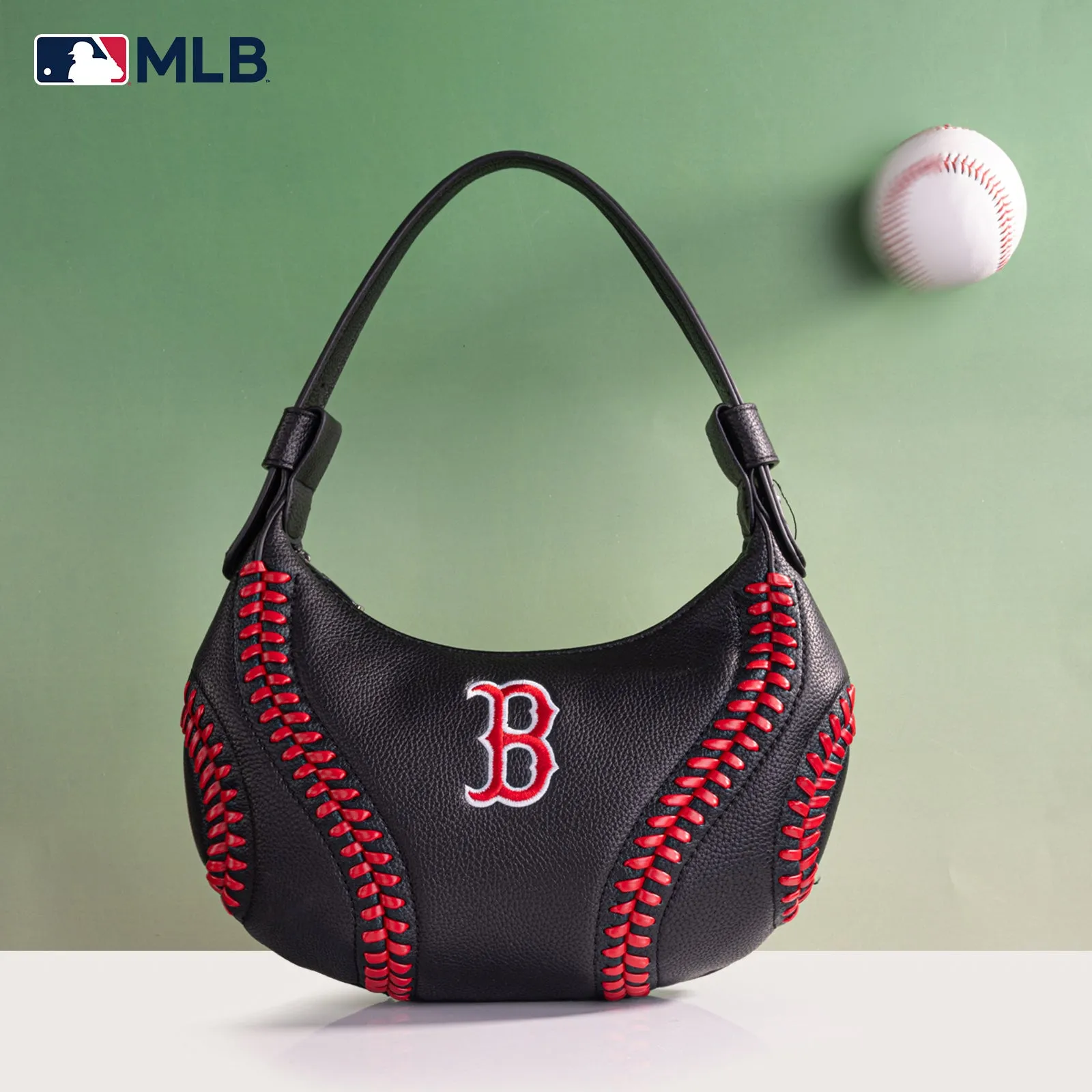 MLB-BR101  MLB Boston Red Sox Team Hobo Bag/Shoulder Bag