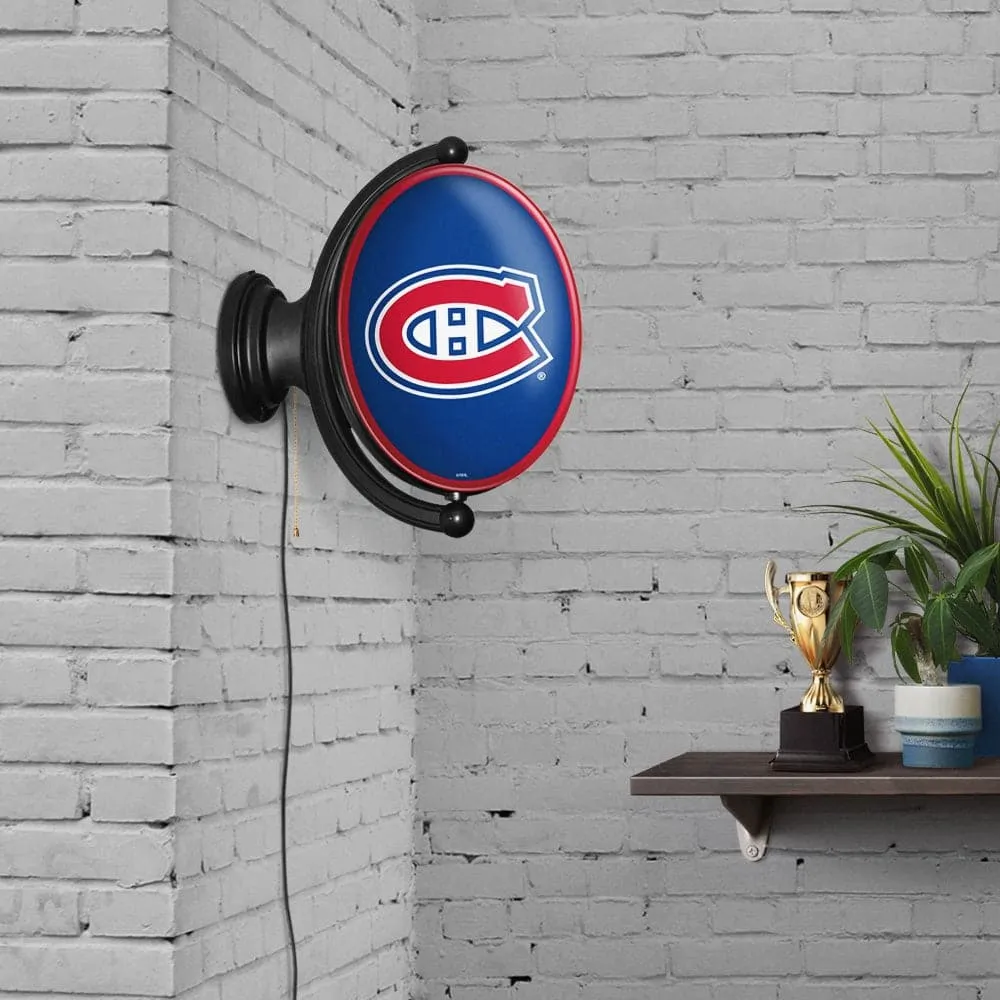 Montreal Canadiens: Original Oval Rotating Lighted Wall Sign