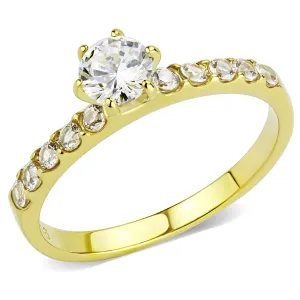 MT 5063 IP(Ion Plated) Gold Round Center Crystal April Birthstone Dainty Newest
