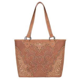 MW1110G-8317 Montana West Boot Scroll Embroidered Collection Concealed Carry Tote