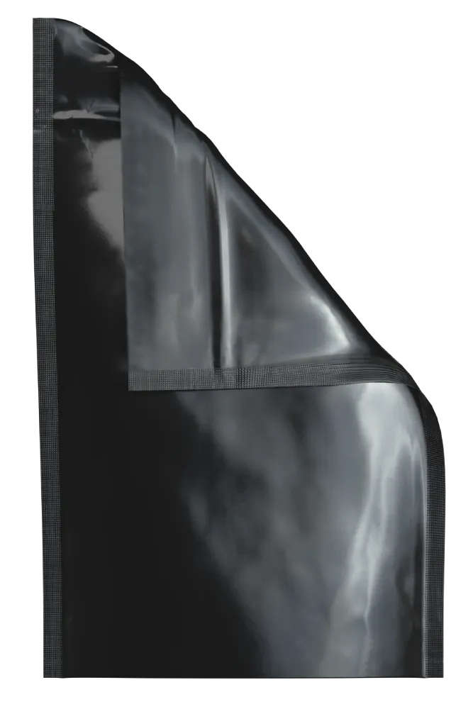 Mylar Bag Opaque Black - 1/2 Oz - 14 Grams - (100 to 50,000 Count)