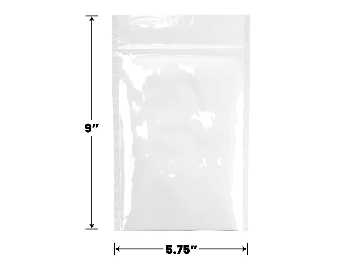 Mylar Bag Opaque White - 1 Oz - 28 Grams - (100 to 50,000 Count)