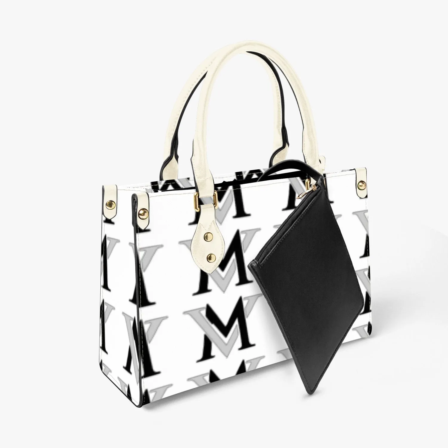 MyVybz White Tote Bag - Long Strap and Inner Bag