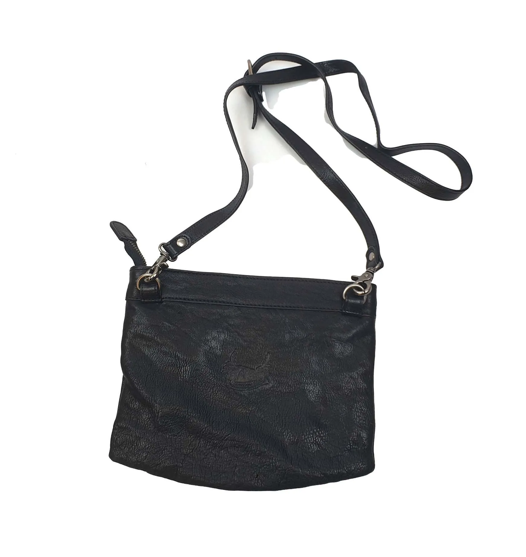 Nancybird black soft leather cross body bag