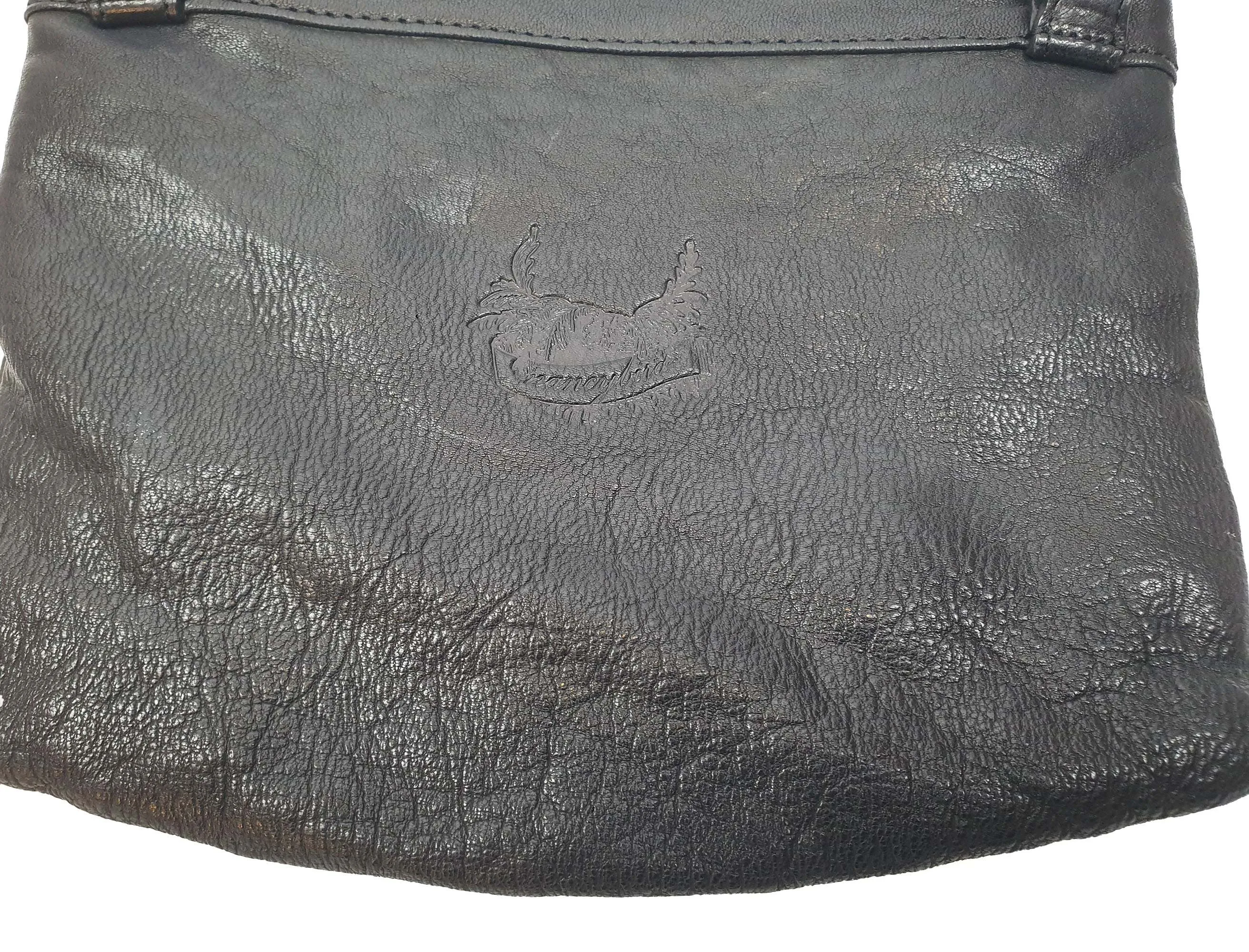 Nancybird black soft leather cross body bag