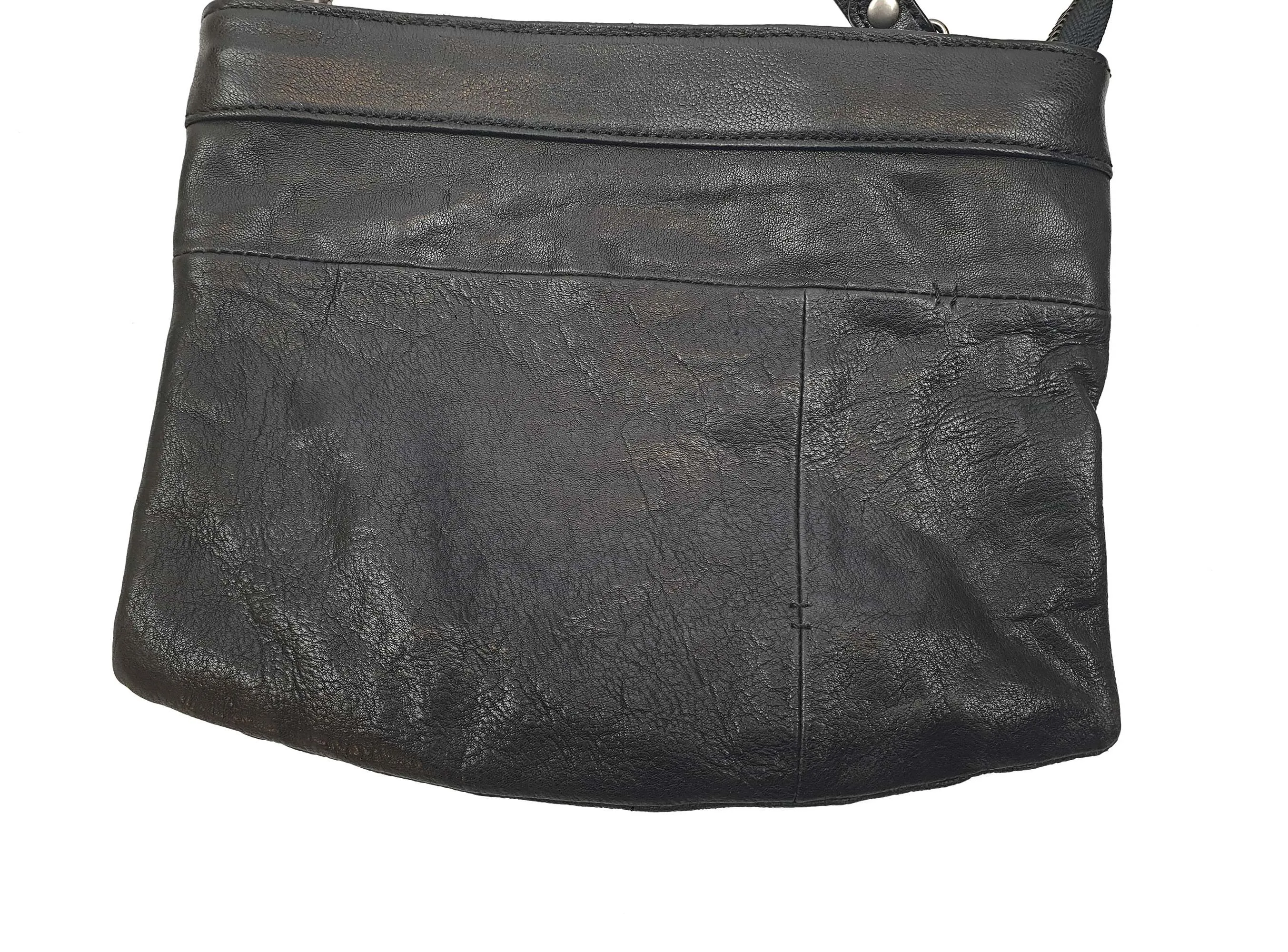 Nancybird black soft leather cross body bag