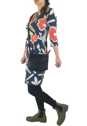 Nancybird black soft leather cross body bag