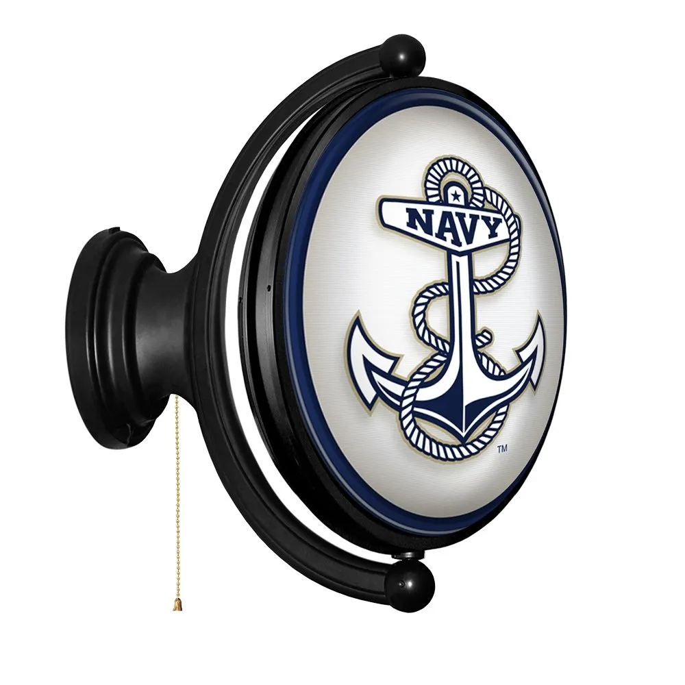 Navy Midshipmen: Anchor - Original Oval Rotating Lighted Wall Sign
