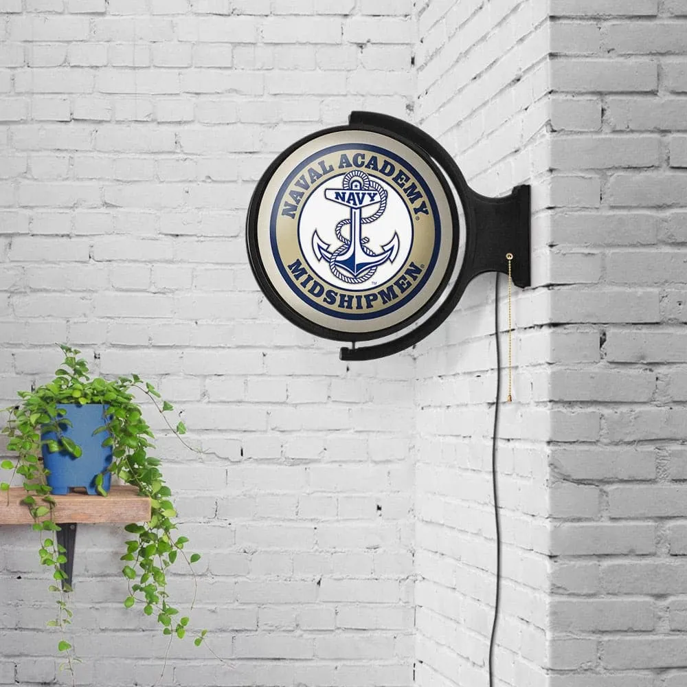 Navy Midshipmen: Anchor - Original Round Rotating Lighted Wall Sign