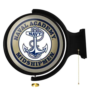 Navy Midshipmen: Anchor - Original Round Rotating Lighted Wall Sign