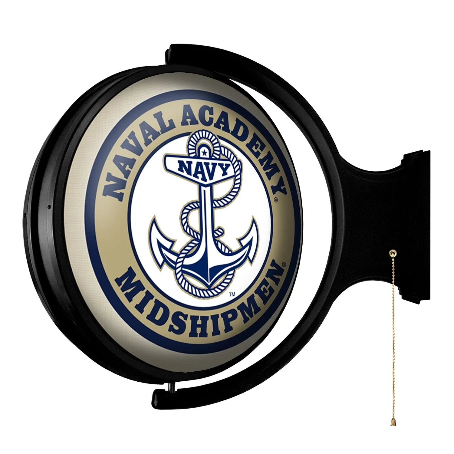 Navy Midshipmen: Anchor - Original Round Rotating Lighted Wall Sign