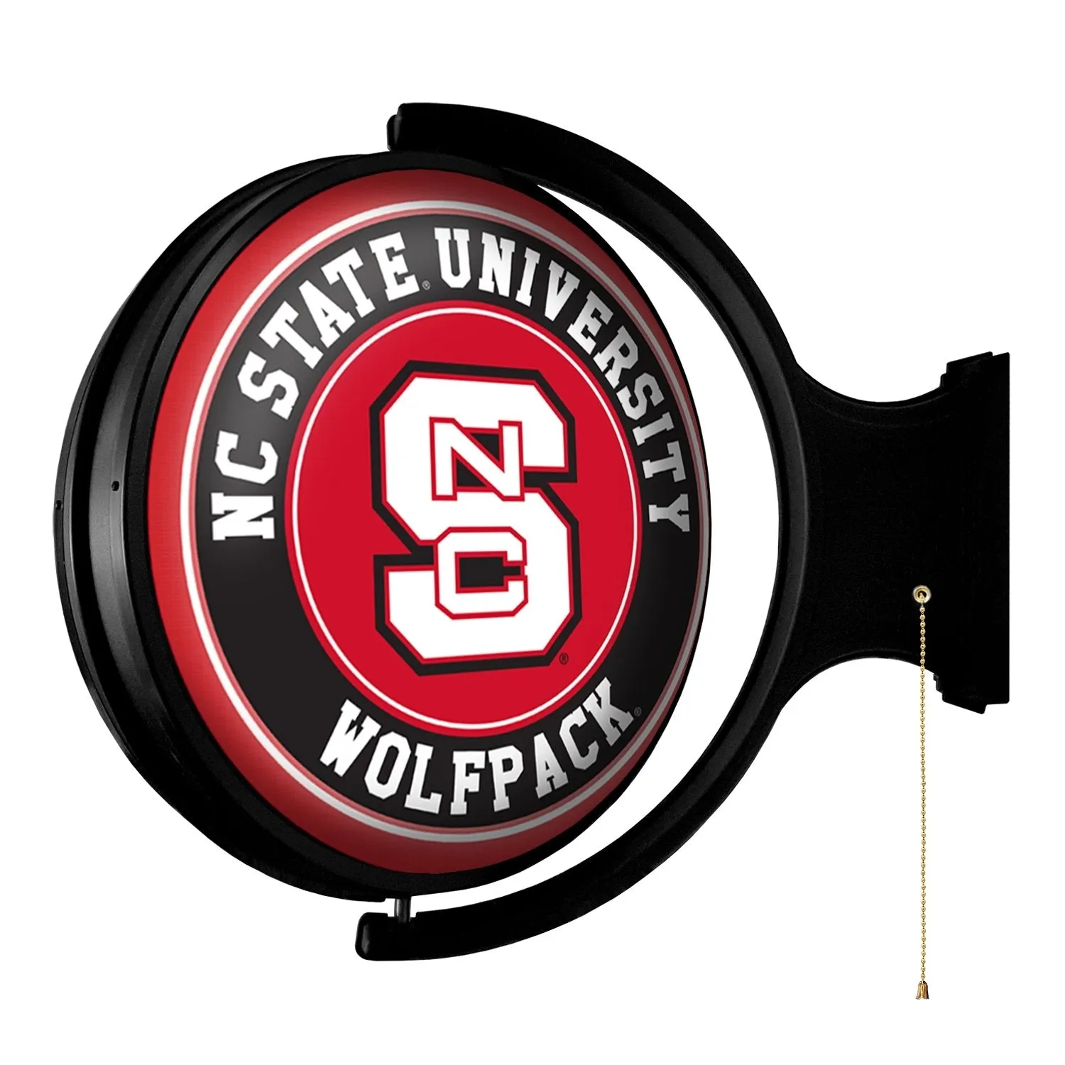 NC State Wolfpack: Original Round Rotating Lighted Wall Sign