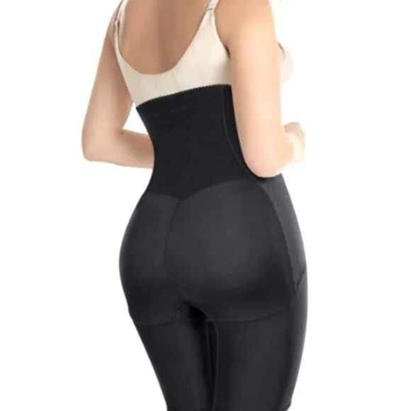 Nebility Black Waist Trainer Shapewear Zipped &amp; Hook Body Slimmer Short Size 2XL