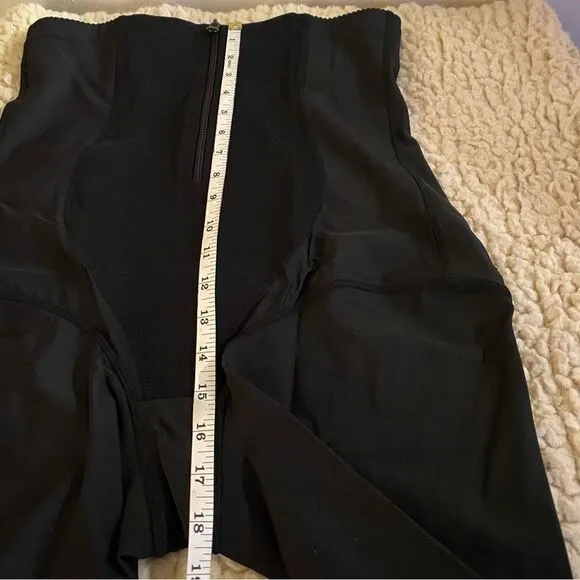 Nebility Black Waist Trainer Shapewear Zipped &amp; Hook Body Slimmer Short Size 2XL