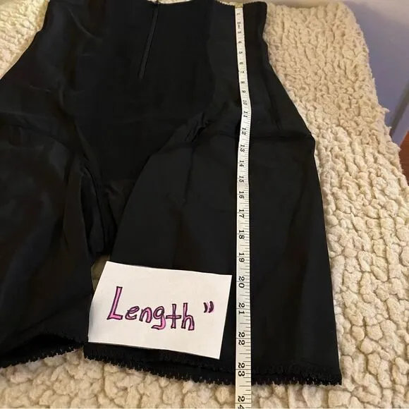 Nebility Black Waist Trainer Shapewear Zipped &amp; Hook Body Slimmer Short Size 2XL