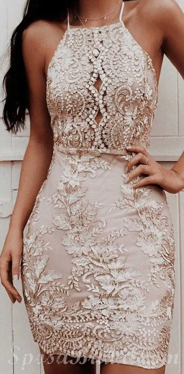 New Arrival Popular Sleeves Mermaid Custom Inexpensive Homecoming Dress, Short Prom Dress,BD0413