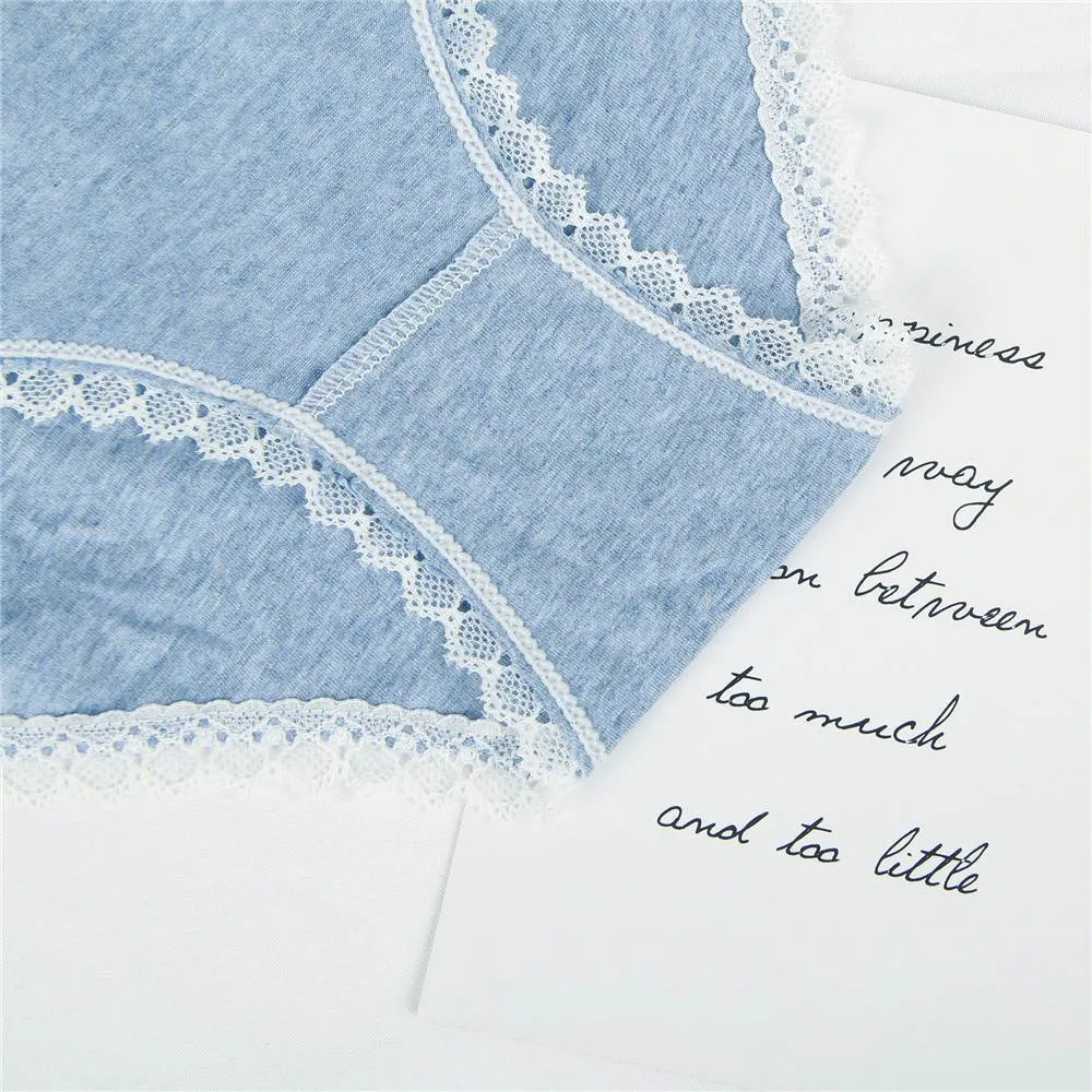 New Comfort Ultra-Soft Lace Edge Ladies Cotton Underwear