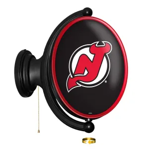 New Jersey Devils: Original Oval Rotating Lighted Wall Sign