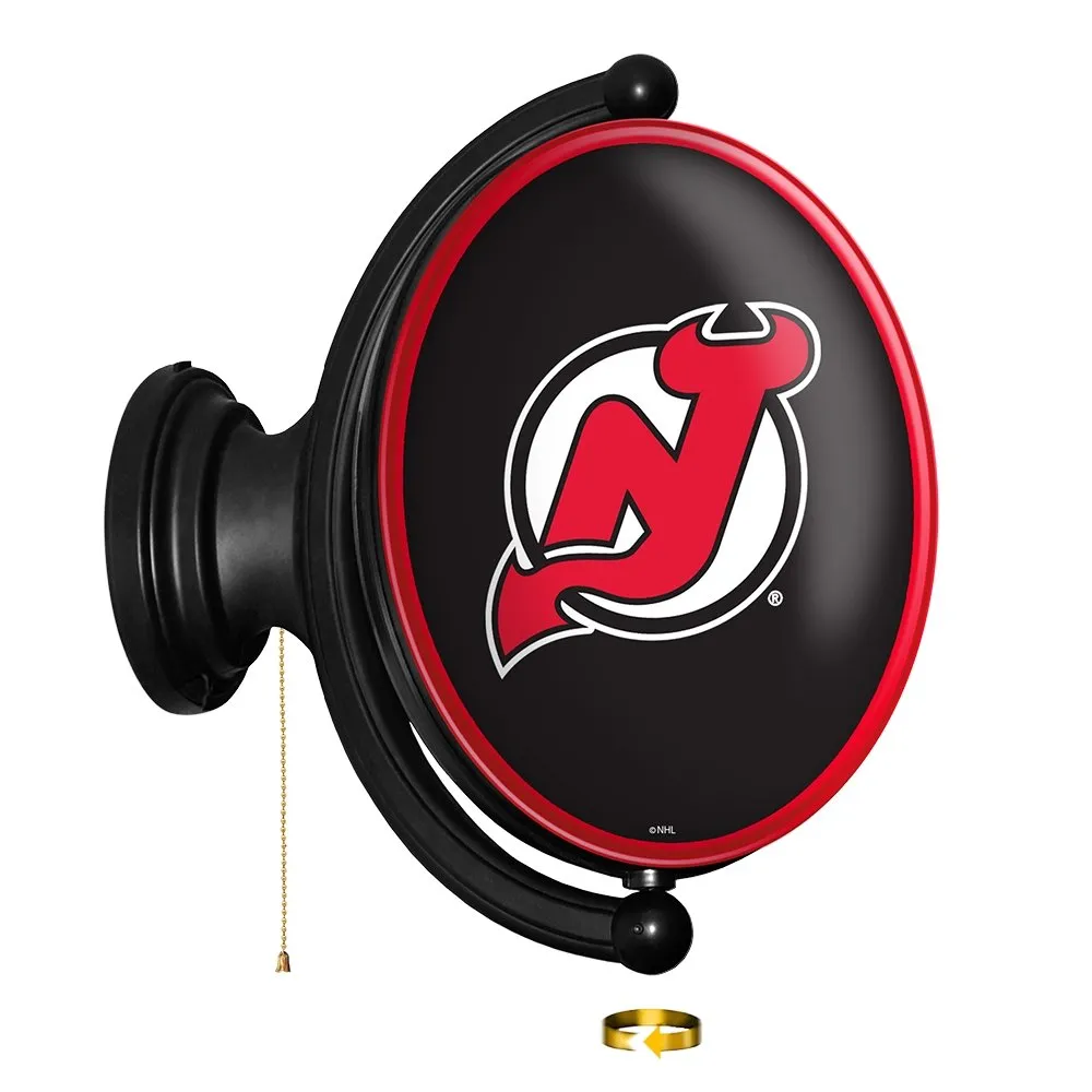 New Jersey Devils: Original Oval Rotating Lighted Wall Sign