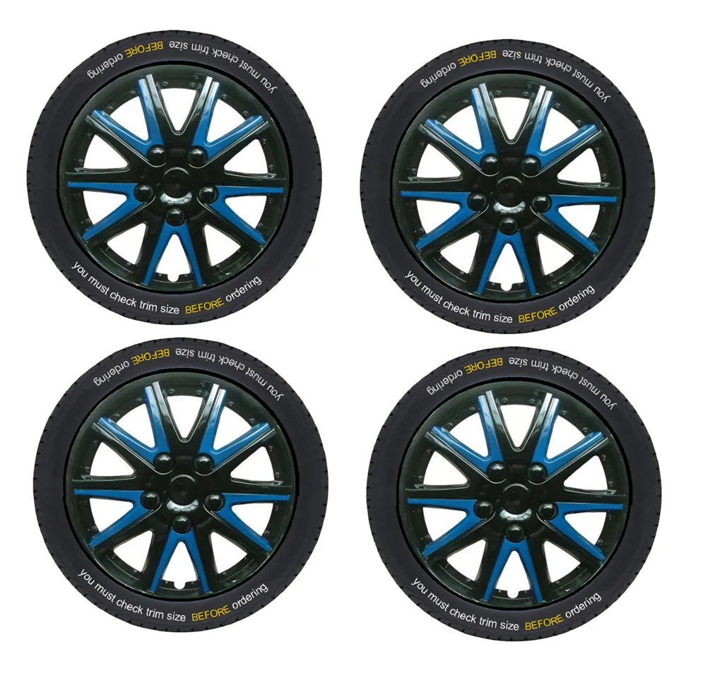 Nissan X Trail Black Blue Wheel Trims Covers (2001-2013)